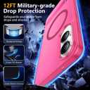 SPIDERCASE Magnetic for Samsung Galaxy S25 Edge Case, [3 Stand Ways][ Military Grade Drop Protection] with Invisible Stand Shockproof Slim Case for S25 Edge 5G,Rose Red