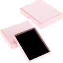 2 Pack Small Jewelry Gift Box, Cardboard Jewellery Box with Lids Pendent Storage Case Necklace Bracelet Earring Cardboard Organizer Square Jewelry Gift Boxes for Necklaces Bracelets Earrings (Pink)