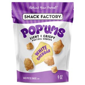 Snack Factory Pop'ums White Cheddar Pretzel Snacks, 9 Oz Bag (EXP 02/21/26)