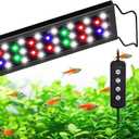 AQQA Aquarium Light,Full Spectrum Fish Tank Light for Plants,3 Mode+Timer+Adjustable Brightness,High Brightness LED Beads with Extendable Brackets for Freshwater (30W for 40-48inch)