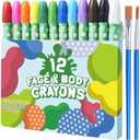12 Face And Body Crayons