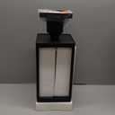 Beionxii Outdoor Post Lights, 20inch Large Modern Large Exterior Post Lantern Pillar Light with Pier Mount Base, Black Cast Aluminum w/Clear Cylinder Glass - A291P-1PK (NOT Solar, 110-120V AC)