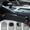 Car Seat Gap Filler with Pockets Leather Car Seat Organizer Automotive Accessories Front Seats Adjustable Gap Filler for Phones Glasses Keys Cards Black