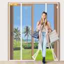 Yotache White Magnetic Screen Door Fit 189*212 Doors, Screen Size 189*212 Double Door Screen Mesh for Front, Patio Sliding Door