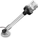 12 inch 3 Nautical Mile Navigation Anchor Lights All Round 360 White LED With Aluminum Base and Tube, Extra LED Bulb Included, 12-24V