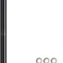 Modern 84" Black Cast Aluminum Outdoor Light Post  3" Diameter Direct Burial Pole for House, Porch, Patio, Deck, Garage, Yard, Garden, and Driveway1Pack