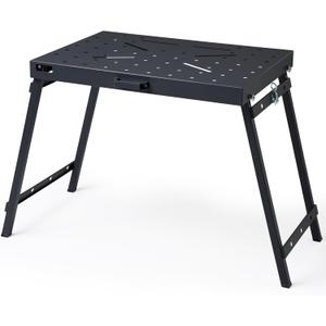 Welding Table Foldable Work Bench, Folding Workbench,1000LBS Capacity Heavy-Duty Welding Workbench with Fixture Holes, Foldable Steel Work Bench for Welding, Assembly & Repair, Black