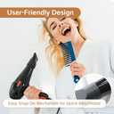 2PCS Hair Dryer Attachment Black Plastic Blower Nozzle Replacement Styling Tool for Home Use or Professional Salon Hairdressing Blow Outer Diameter 4.2cm to 4.6cm