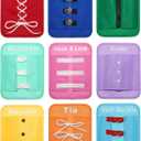 Learning to Dress Busy Boards, Shoe Tying Practice for Kids, Basic Life Skills Toys Learn to Button, Buckle, Zip, Snap, Lace, Tie, Sensory Board Fine Motor Development Toy for Preschool Classroom