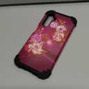 Hocase for Galaxy A16 5G Case, Heavy Duty Shockproof Protection Soft Silicone Rubber Bumper+Hard Plastic Hybrid Protective Case for Samsung Galaxy A16 5G (6.7") 2025 - Burgundy Flowers