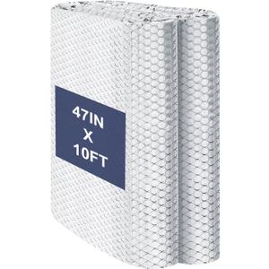 Double Reflective Bubble Foil Insulation Foam, Aluminum Foil Thermal Insulation Radiant Barrier for Window, Garage Door, RV, Roof (47IN X 10FT)