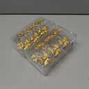 2 x Gold Bow Shower Curtain Hooks Rings Bow Knot Decorative Shower Curtain Hooks Cute Resin Hanger for Bathroom Metal Sparkle Art Decor 12 PCS