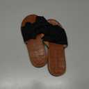 Bow Decor Single Band Slide Sandals Flat Sandals for Women, Size 8