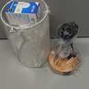 Yarra-Decor Bedside Table Lamp with USB Port - Touch Control for Bedroom 3 Way Dimmable Nightstand Lamp with Flaxen Fabric Shade for Living Room, Dorm, Home Office, Wood-Grain (LED Bulb Included)