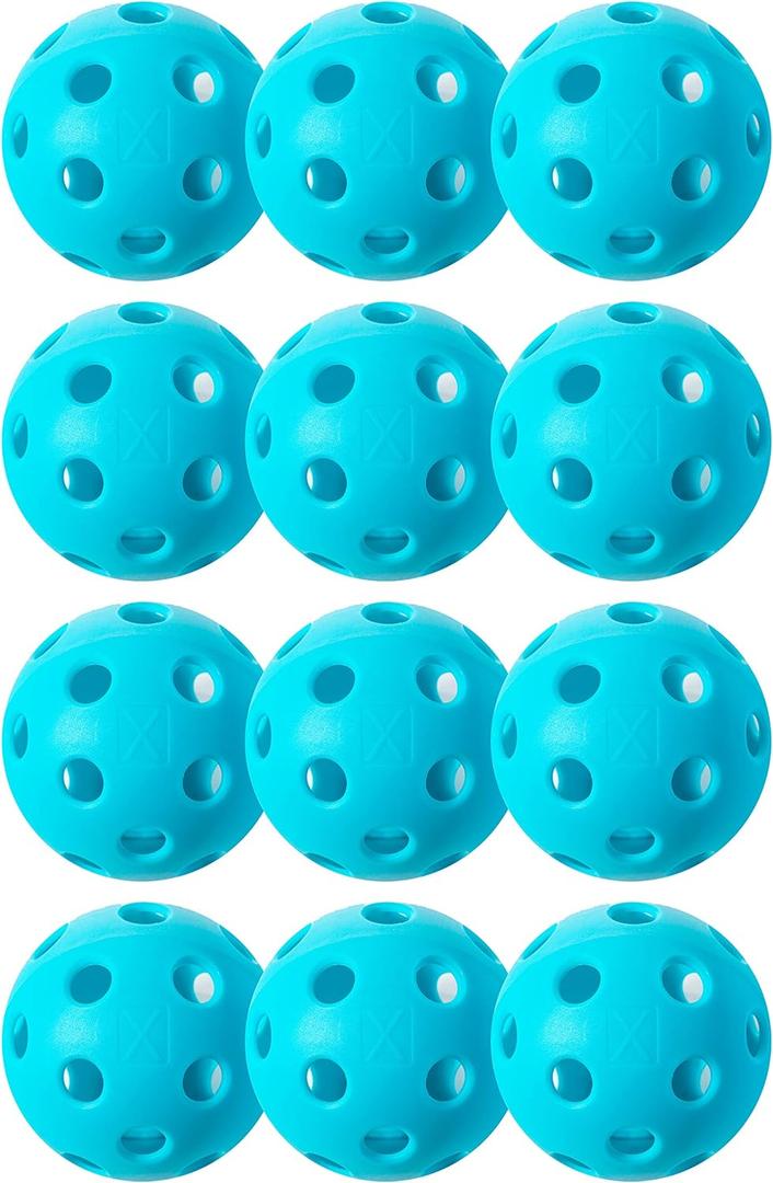 Franklin Sports X-26 Indoor Pickleballs - 3 Pack, 12 Pack & 100 Pack Bulk - USAPA Approved Tournament Pickleballs - Multiple Colors (Blue)