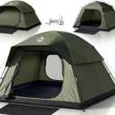 Purebox Tent 4 Person Camping Tents - Double Layer with 2 Doors & Rainfly, Portable Waterproof & Windproof Tents, Large Mesh Ventilation, Easy Setup Family Tent for Camping, Hiking and Backpacking