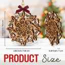 2 x Music Note Christmas Ornament 2025 - Music Gifts for Men and Women, Holiday Musical Gift Ideas for Lovers, Teachers, Musicians, Friends, Family - 2-Layered Wooden Ornaments