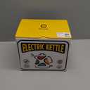 Hazel Quinn Retro Electric Kettle - 1.7 Liters / 57.5 Ounces Tea Kettle with Thermometer, All Stainless Steel, 1200 Watts Fast Boiling, BPA-free, Cordless, Automatic Shut Off - Pearl White