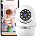 JAIOTlink 1080P Video Baby Monitor with Camera and Audio, Indoor Camera for Home Security with 2.4G/5GHz WiFi, Color Night Vision, AI Motion Detection, 2-Way Audio, Compatible with Alexa