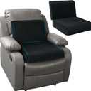 HOMBYS Recliner Seat Cushion with Lumbar Supportive Pillow Extra Large Non-Slip Seat Cushion with Back Support Cushions,Cruve Edge Design for Relief Thighs Pressure, Black