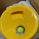 MEKAPLE Automatic Dog Ball Launcher, Dog Ball Thrower with 15 Mini Tennis Balls Sizing 2 Inch and Mesh Bag, Interactive Dogs Toys Tennis Balls Launcher for Small Dogs with 3 Distance Settings (Orange)