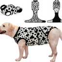 Recovery Suit for Dogs After Surgery, Dog Recovery Suit Female Male after Neutering, Dog Spay Surgical Recovery Suit Female Substitute Cone & E-Collar, Dog Onesie for Surgery Abdominal Wounds Bandages (XS, Cow)