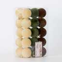 Senjie 30pcs Velvet Christmas Balls Flocked Christmas Tree 2.36inch Ornaments Multicolor Plastic Balls Xmas Hanging Ornaments Decoration(Brown,Green and Khaki Each 6pcs)