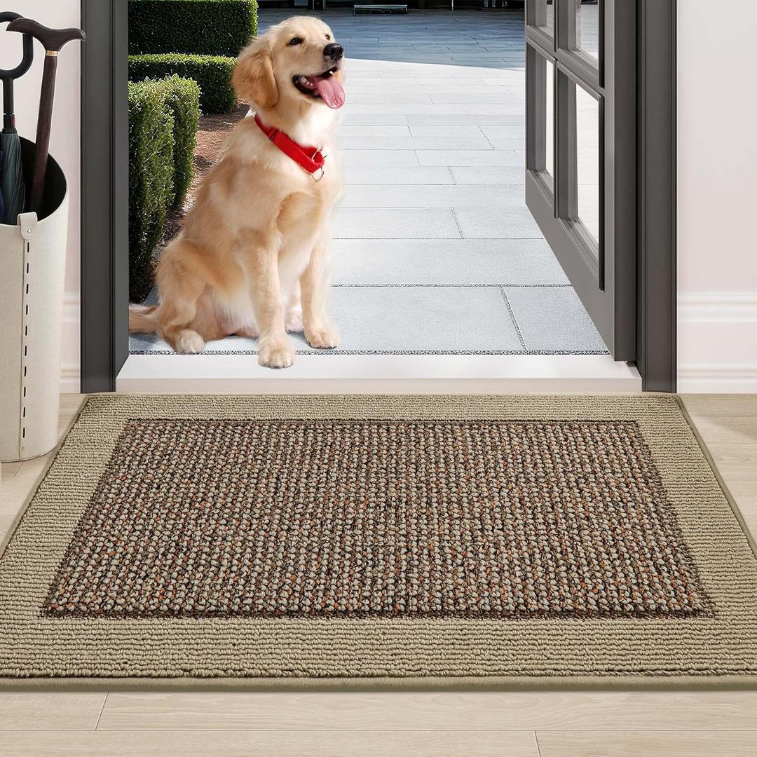 BEQHAUSE Indoor Door Mat 24" x 36", Dirt Trapper Door Mats Non-Slip Entryway Rugs Washable, Resist Dirt Absorbent Welcome Mat, Low Profile Floor Mats for Front Back Door and Entryway, Taupe BEQHAUSE Indoor Door Mat 24" x 36", Dirt Trapper Door Mats Non-Slip Entryway Rugs Washable, Resist Dirt Absorbent Welcome Mat, Low Profile Floor Mats for Front Back Door and Entryway, Taupe