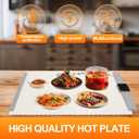 Portable Food Warmers: Roll Up Silicone Heating Mat for Food - Foldable Electric Warming Tray Party Essentials Hot Plate Keep Food Warm Heating Trays for Parties Buffet Serving Food (M)