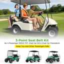 10L0L 4 Passenger (2+2) Golf Cart Seat Belt Kit for EZGO, Yamaha, Club Car, Fits Front Rear Seat, with Bracket