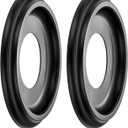 2 Packs Molded Nylon Ceiling Medallion for Light Fixtures and Ceiling Fans,9.8"OD x 4"ID x 0.94"P (Fits Canopies up to7-1/4") (Black)