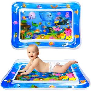 2024 New Thickened Sensory Water Playmat For Cats Dogs, Water Play Mat For Babies,Thickened Water Sensor Play Mat, Tummy Time Water Play Mat,Water Sensory Playmat With Fish For Pet Play (Blue-2)