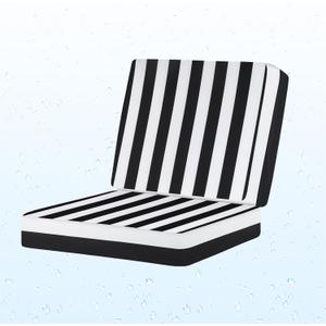 Deep Seat Patio Cushions Set, 24x24 Inch Waterproof & Fade Resistant Outdoor Chair Cushions, Thick Padded Replacement Sofa Cushions for Garden Yard Furniture