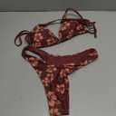 SUUKSESS Women Halter String Two Piece Bikini Sets Reversible Thong Swimsuit (M)