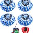 Replacement Mop Heads Compatible with 2-Tank RinseClean Spin Mop, 4 Pack Microfiber Mop Refills with Base Cover, Secure Fit, Machine Washable, Reusable for Hardwood Floor, Tile & Pet Hair