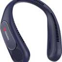 Neck Fan, Hands Free Bladeless Neck Fans Portable Rechargeable, 6000 mAh Battery Operated Wearable Personal Fan, Cooling Neck Fan, 3 Speeds, USB Fan Gifts for Men, Women, Travel, Outdoor (Navy Blue)