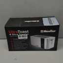 Mueller UltraToast Full Stainless Steel Toaster 4 Slice, Long Extra-Wide Slots for Bagels and Waffles, 6 Browning Levels, LED Display, Cancel/Defrost/Reheat Functions & Removable Tray, Kitchen Gadgets