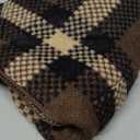 Chevara Women’s Checkered Cardigan Sweater Vintage Lapel Collar Long Sleeve Zip Up Knit Sweatshirt Jacket(0198-Brown-M-CW)