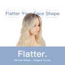 BrittyHair Ombre Blonde Wig for Women 26 Inch Long Ombre Blonde Wig with Curtain Bangs Long Curly Synthetic Wigs Natural Looking Heat Resistant Wavy Wig for Daily Party Halloween Cosplay Use