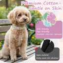 Cotton Dog Collar with Colorful Flowers for Spring Summer, Adjustable Puppy Dog Collars for Small Medium Large Dogs, Cute Girl Boy Dog Collar Ideal for Gifts,Pet Accessory,M
