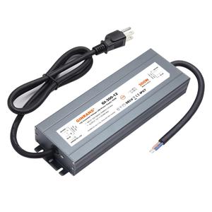 300W IP67 Waterproof Constant Voltage LED Driver Power Supply Transformer, 100-130V AC Universal Input with Plug, Output 12V DC 25.0A Max. for Outdoor LED Lighting
