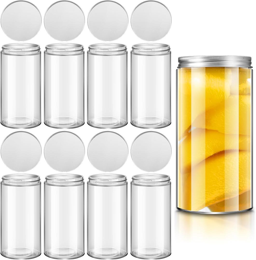 Norme 8 Pack 32 oz Glass Mason Jars Wide Mouth Clear Quart Canning Jars with Airtight Lids for Canning, Fermenting, Pickling, or DIY Decors and Projects