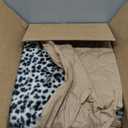 DREAMNINE Luxury Snow Leopard Print Faux Rabbit Fur Blanket Twin Size 60" x 70",Oversized Soft Thick Fluffy Cheetah Furry Blankets,Warm Blanket for Winter, Double Sided Cozy Fuzzy Blankets,White