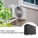 KLOLKUTTA Mini Split Air Conditioner Covers, Windproof Small AC Winter Cover for Outdoor Compressor-Heat Pump Unit Cover Fits Up to 35.8 x 14.1 x 27.1 Inches