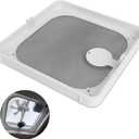 Frame with Removable Screen Compatible with Ventline Ventadome Roof Vent V2092,V2094, V2110,V2119,V2310,V2392 13.5"X13.5" Birch White