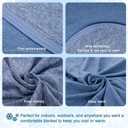 CHOSHOME Cooling Blanket for Hot Sleepers Lightweight Summer Cold Thin Blankets for Sleeping, Hot Flashes Night Sweats, Soft Blanket for Bed, Full Size, Blue
