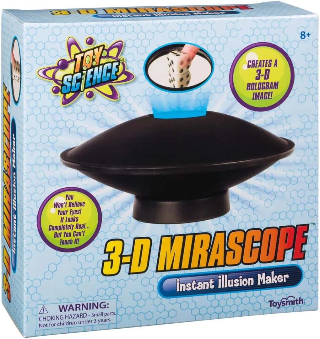 Toysmith, 3-D Mirascope, 6" Instant Hologram Image Maker, For Boys & Girls 8+