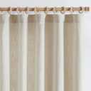 jinchan Burlap Look Curtains 84 Inches Long Textured Curtain for Living Room Light Filtering Farmhouse Drapes Rod Pocket Window Curtain Drape for Bedroom 2 Panels Off White Curtains