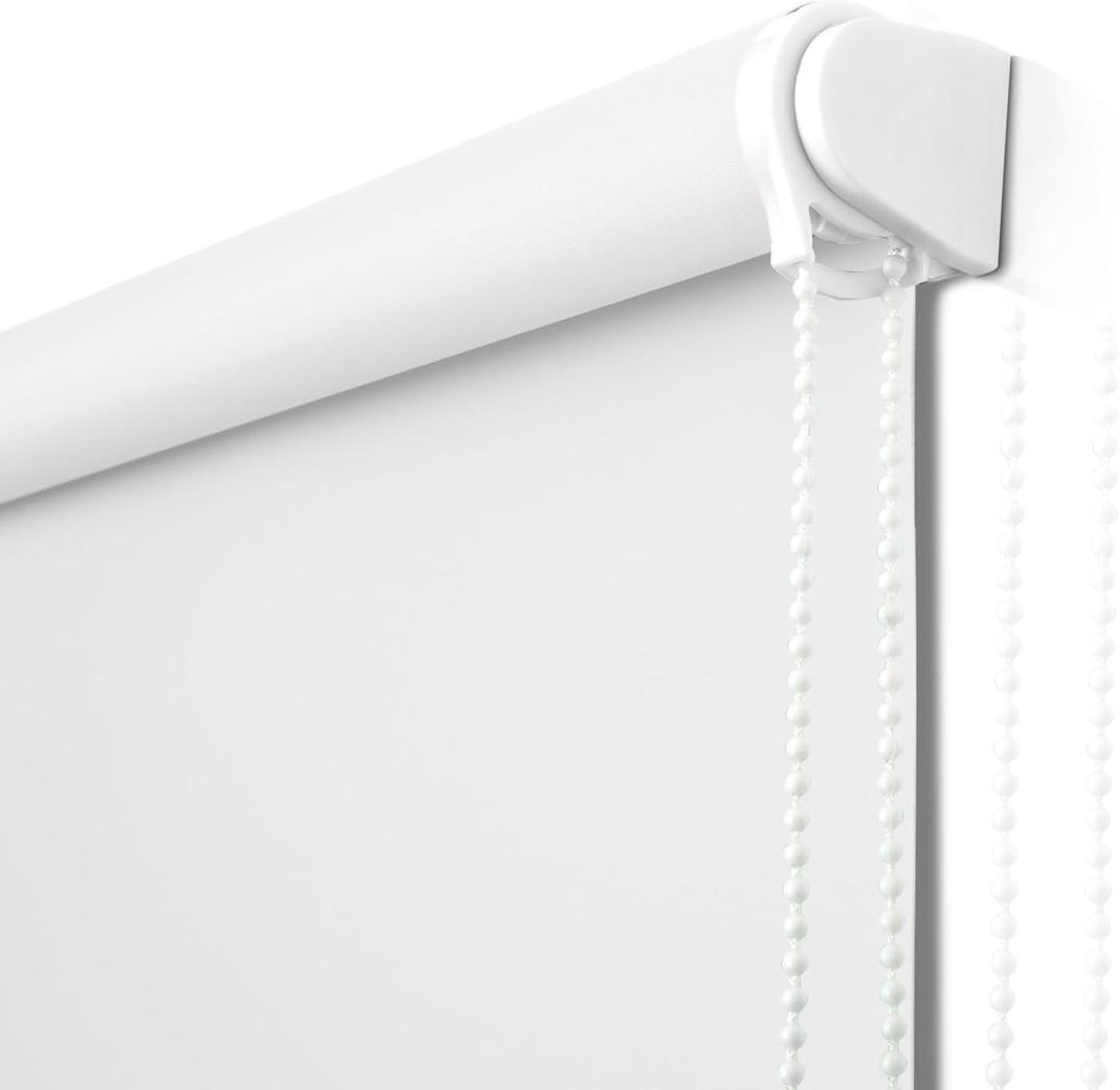 NUTRO CHILL Blackout Roller Blinds, Window Shades Blackout with Thermal Insulated, UV Protection Fabric Window Shades for Home and Office, Easy to Install27" W x 68" L, White