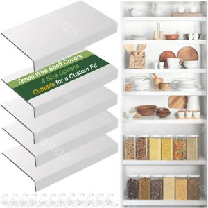White PVC Wire Shelf Cover 36x16 In 5 Pack